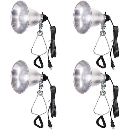 Ipower Simple Deluxe 4-PACK Clamp Lamp Light with 5.5-Inch Reflector, 4PK HIWKLTCLAMPLIGHTSX4